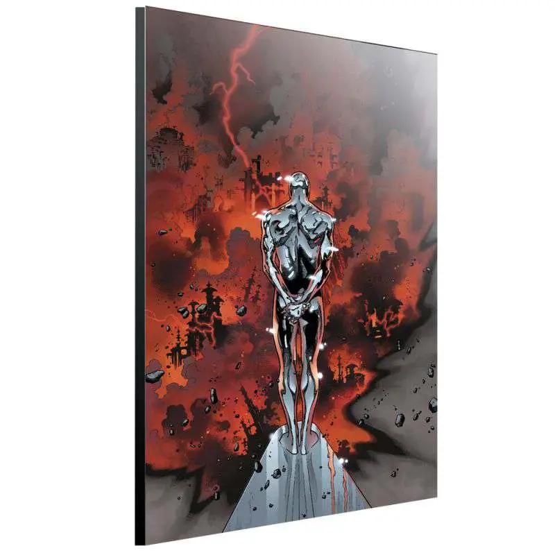 Figurine silver surfer by coipel wood panel (s)